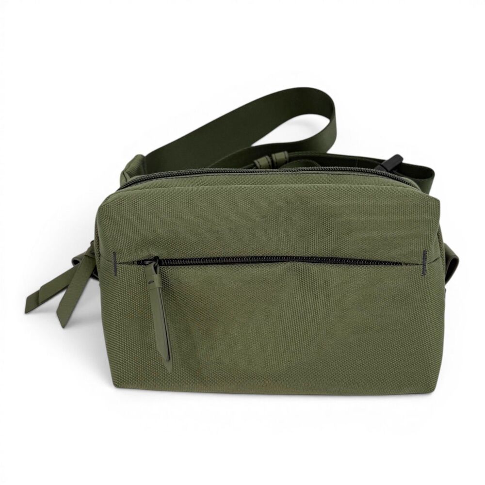 NEW Fossil Men's Weston Sling Bag Oxford Canvas Belt Bag in Olive Green